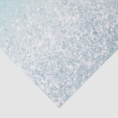 Aqua Blue Ombre Glitzy Sparkle Glitter Tissuepapier (Detail)