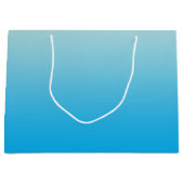 Aqua Blue Ombre Large Cadeautasje (Voorkant)