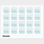 Aqua Blue Ombre Liefde Peace Gift Label (Vel)