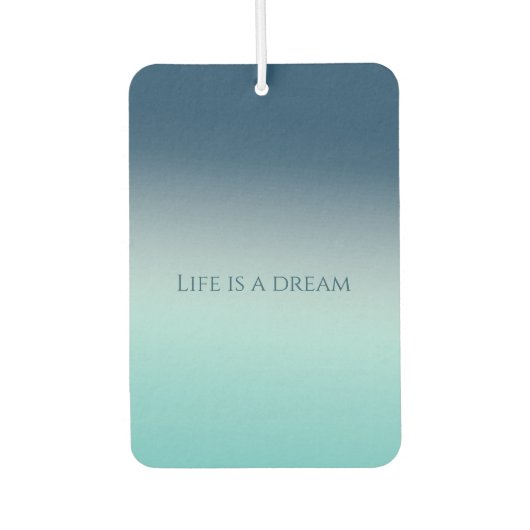 Aqua Blue Ombre Luchtverfrisser (Voorkant)