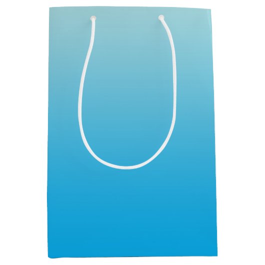 Aqua Blue Ombre Medium Cadeauzakje (Voorkant)