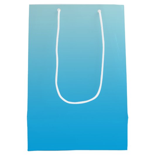 Aqua Blue Ombre Medium Cadeauzakje (Achterkant)