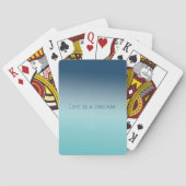 Aqua Blue Ombre Pokerkaarten (Achterkant)