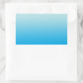 Aqua Blue Ombre Rechthoekige Sticker (Tas)