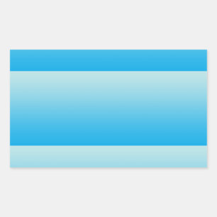 Aqua Blue Ombre Rechthoekige Sticker