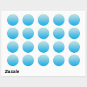 Aqua Blue Ombre Ronde Sticker (Vel)