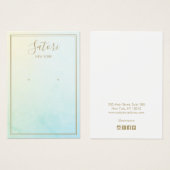 Aqua Blue Ombre Signature Earring Display Visitekaartje (Voorkant /achterkant)