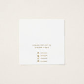 Aqua Blue Ombre Stud Earling Display Card Vierkante Visitekaartjes (Achterkant)