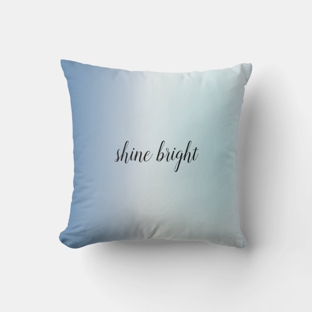 Aqua Blue Ombre Tie Dye Kussen (Voorkant)