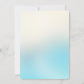 Aqua Blue Ombre Tie-kleurstof Glitzy Sparkle Glitt Kaart (Achterkant)