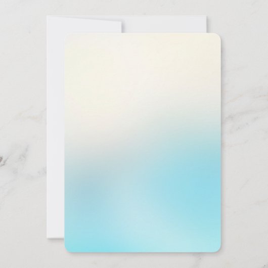 Aqua Blue Ombre Tie-kleurstof Glitzy Sparkle Glitt Kaart (Achterkant)