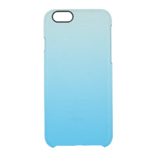 Aqua Blue Ombre Doorzichtig iPhone 6/6S Hoesje