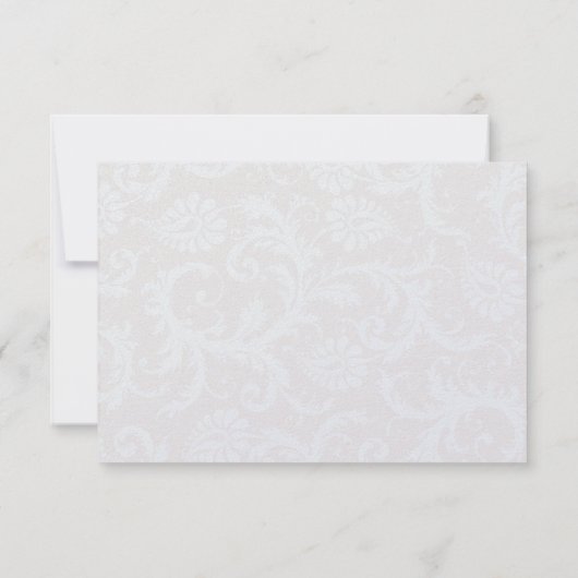 Aqua Blue op bruin Damask Wedding Bedankt kaarten (Achterkant)