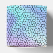 Aqua Blue Paars Pastel Mosaic Tiles Bedankdoosjes (Bovenkant)