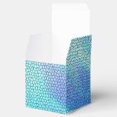 Aqua Blue Paars Pastel Mosaic Tiles Bedankdoosjes (Geopend)