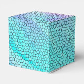Aqua Blue Paars Pastel Mosaic Tiles Bedankdoosjes (Achterkant)