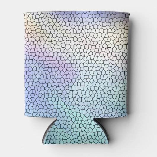 Aqua Blue Paars Pastel Mosaic Tiles Blikjeskoeler (Voorkant)