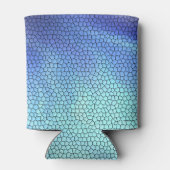 Aqua Blue Paars Pastel Mosaic Tiles Blikjeskoeler (Achterkant)