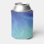 Aqua Blue Paars Pastel Mosaic Tiles Blikjeskoeler (Blikje Achterkant)