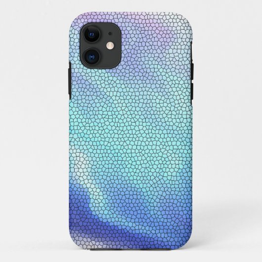 Aqua Blue Paars Pastel Mosaic Tiles Case-Mate iPhone Case (Achterkant)