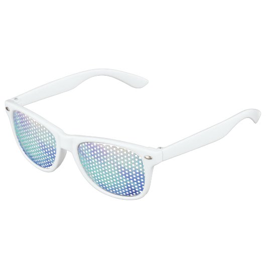  Aqua Blue Paars Pastel Mosaic Tiles Kinder Zonnebril (Gekanteld)