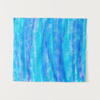 Aqua Blue, Paarse en Blauwgroen Abstracte kunst