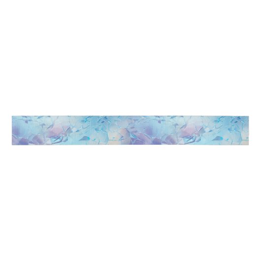 Aqua Blue Paarse Ice Sneeuwkerst Grosgrain Lint (Voorkant)
