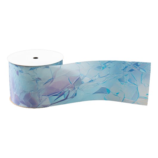 Aqua Blue Paarse Ice Sneeuwkerst Grosgrain Lint (Spoel)