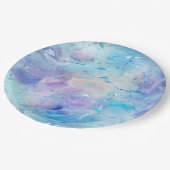 Aqua Blue Paarse Ice Sneeuwkerst Papieren Bordje (Gekanteld)