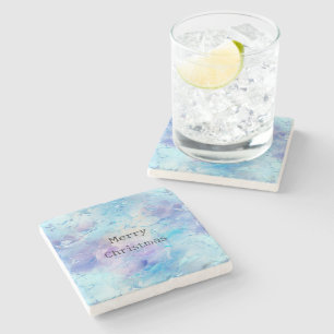 Aqua Blue Paarse Ice Sneeuwkerst Stenen Onderzetter