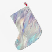 Aqua Blue Paarse Pearl White Christmas Grote Kerstsok (Achterkant (Hangend))