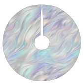 Aqua Blue Paarse Pearl White Christmas Kerstboom Rok (Voorkant)