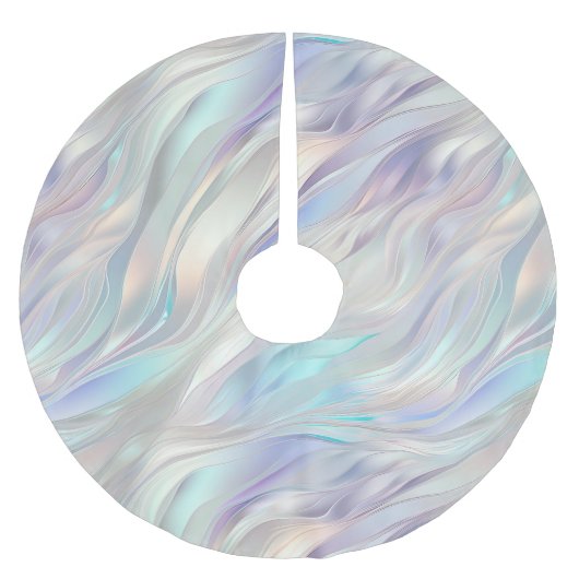 Aqua Blue Paarse Pearl White Christmas Kerstboom Rok (Voorkant)