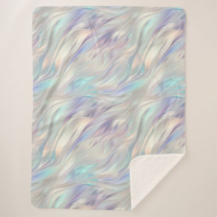 Aqua Blue Paarse Pearl White Christmas Sherpa Deken