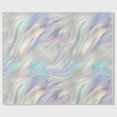 Aqua Blue Paarse Pearl White Wedding Cadeaupapier (Vlak)