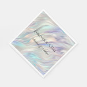 Aqua Blue Paarse Pearl White Wedding Servet (Hoek)