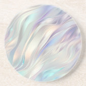 Aqua Blue Paarse Pearl White Zandsteen Onderzetter (Voorkant)