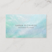 Aqua Blue Parelmoer  Visitekaartje (Voorkant)