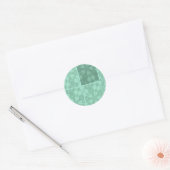 Aqua Blue Pattern Ronde Sticker (Envelop)