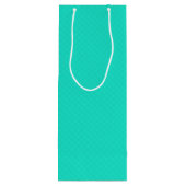 Aqua Blue Pattern Wijn Cadeautas (Achterkant)