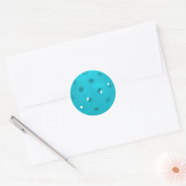 Aqua Blue Pickleball Ronde Sticker