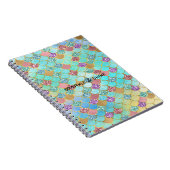 Aqua Blue Pink Paars Gold Glitter Mermaid Notitieboek (Rechterzijde)