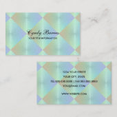 Aqua Blue Pink Pearl Tegels Visitekaartje (Voorkant / Achterkant)
