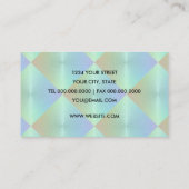 Aqua Blue Pink Pearl Tegels Visitekaartje (Achterkant)