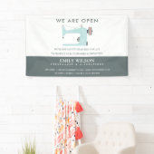 AQUA BLUE PINK SEWING MACHINE TAILOR RE OPENING SPANDOEK (Insitu)