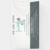 AQUA BLUE PINK SEWING MACHINE TAILOR RE OPENING SPANDOEK (Verticaal)