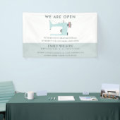 AQUA BLUE PINK SEWING MACHINE TAILOR RE OPENING SPANDOEK (Beurs)