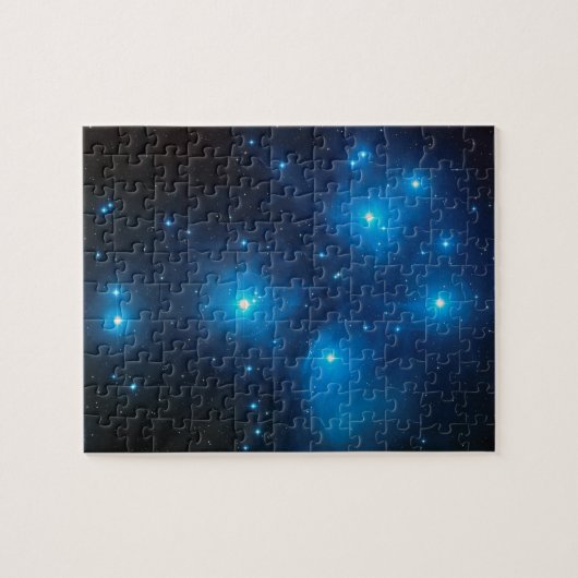 Aqua Blue Pleiades Celestial Foto Legpuzzel (Horizontaal)