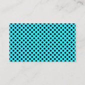 AQUA BLUE POLKA DOT BOW VISITEKAARTJE 2 (Achterkant)
