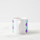 Aqua & Blue Polka Dots Espresso Kop (Achterkant)